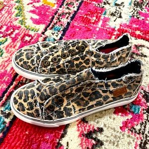 Brand new leopard print blowfish slip on sneakers! Size 3